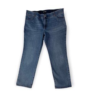 Women's LEE PLUS Relaxed Fit Straight Leg Mid Rise Flex Motion Size 22W Petite